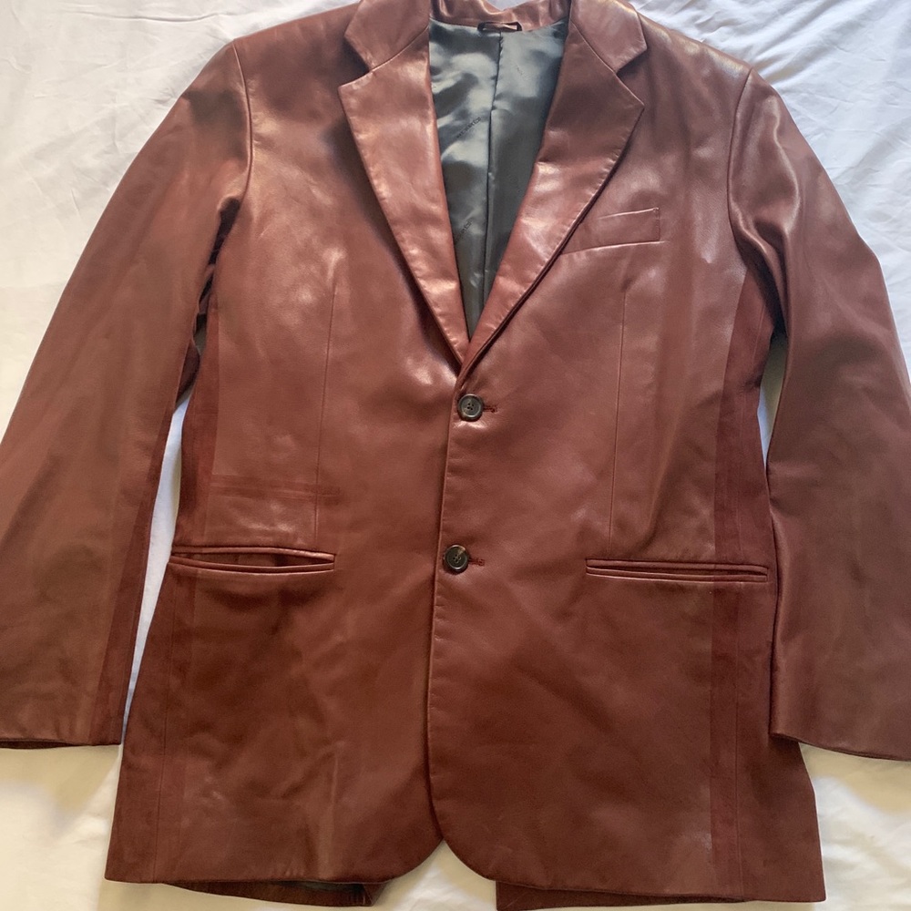 Hermès lambskin leather blazer